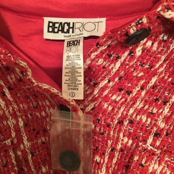 NWOT Beach Riot Noelle Jacket In Merry Sparkle Tweed - Picture 5 of 6